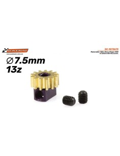 Piñón extraíble 13 dientes  D 7,5mm latón eje 2mm....