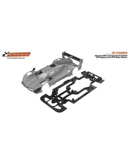 Chasis 3D Scaleauto M-Hybrid GTP Hypercar V.3 para soporte motor RT3