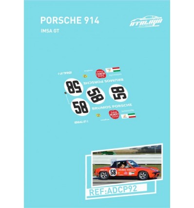 Calcomanías Porsche 914 Imsa GT